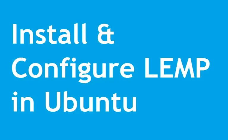 Install Configure Nginx MariaDB PHP 8.1 (LEMP Stack) in Ubuntu