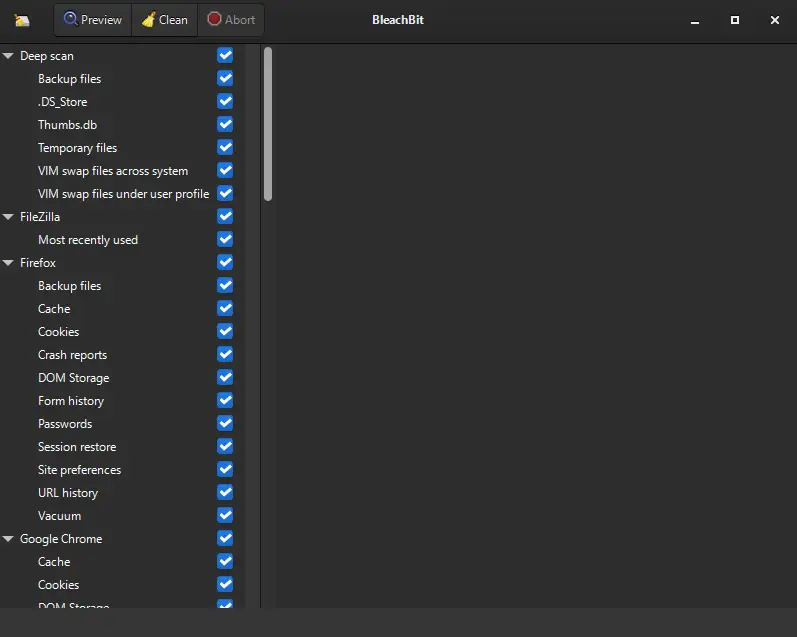 Bleachbit – Best Free and Safe Storage Cleaner for Linux and Windows 2 Bleachbit-features